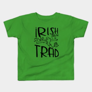 Irish Music, Irish Trad, Flute Player Kids T-Shirt